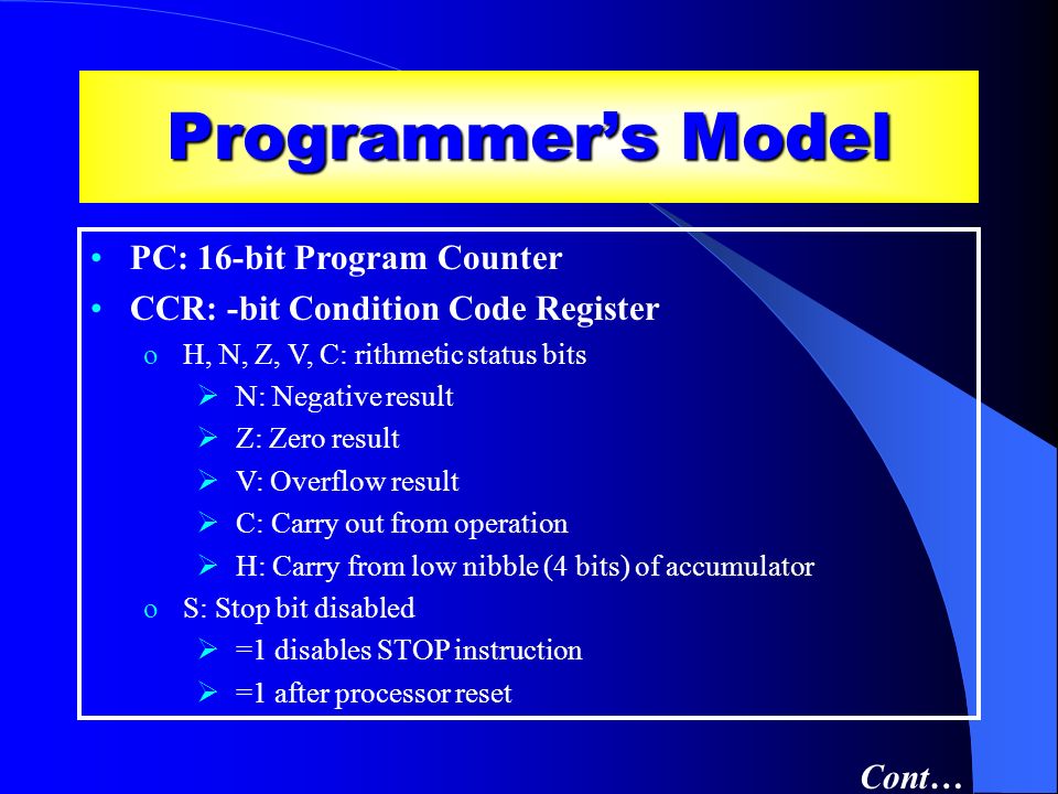 Mc68hc11 Instruction Set Ppt Download