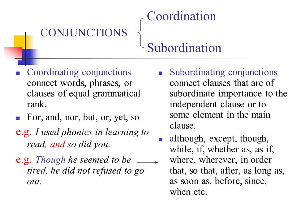 Subordinating conjunctions. Coordination and subordination. Subordinating conjunctions в английском языке. Coordinative and subordinative. Coordinate Clauses что это в английском.