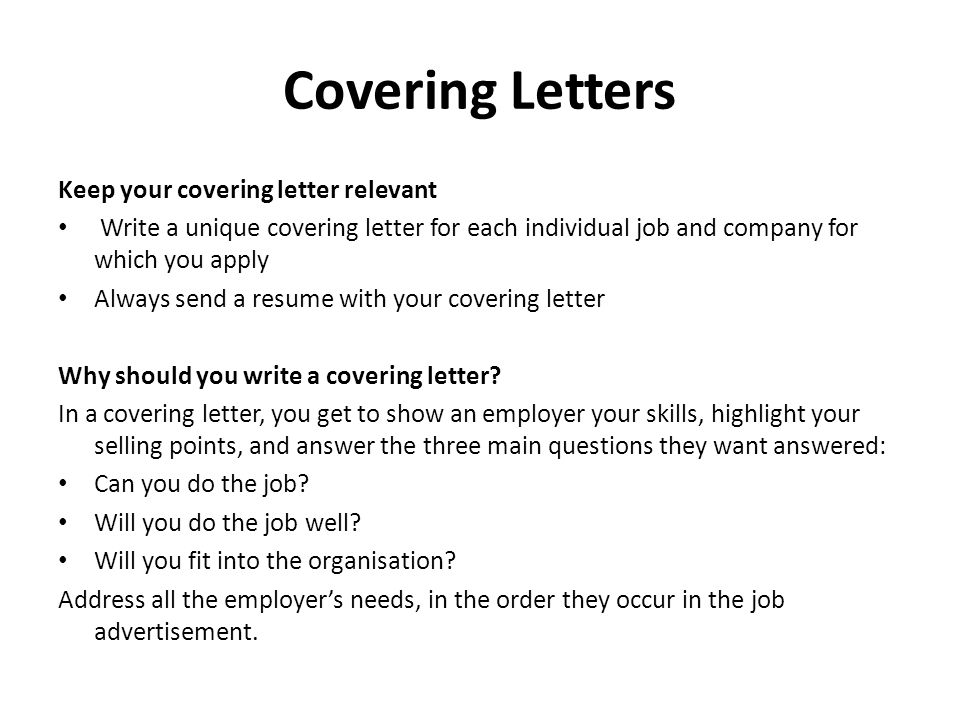 Writing Covering Letters Ppt Download
