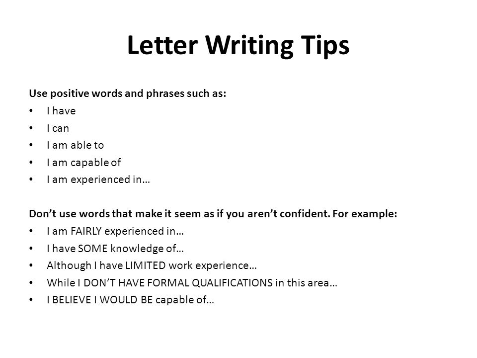 Presentation on theme: "Writing Covering Letters"- Presentation t...