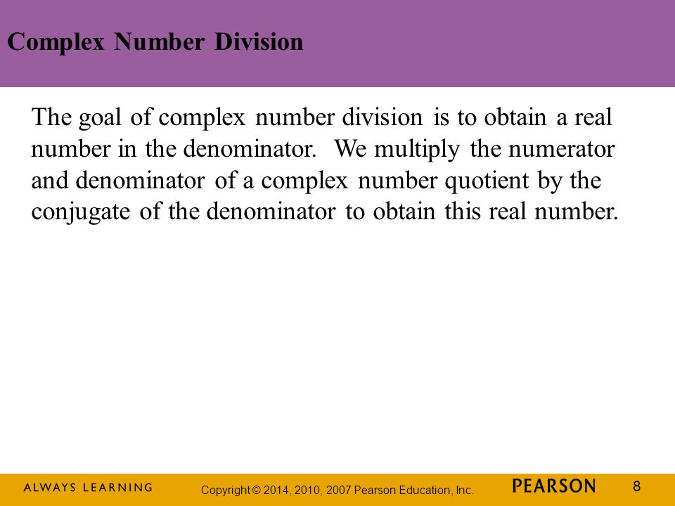 Complex Number Division