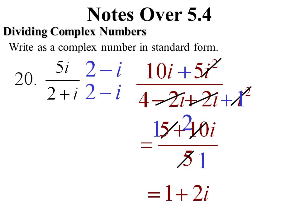 Notes Over 5.4 Dividing Complex Numbers