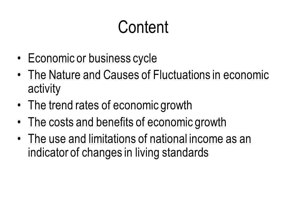 Content Economic or business cycle
