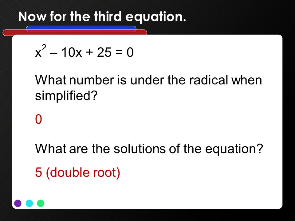 Now for the third equation.