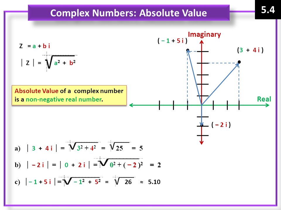 Complex Numbers: Absolute Value