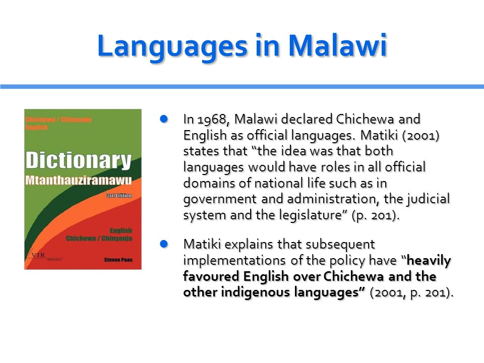 malawi national language
