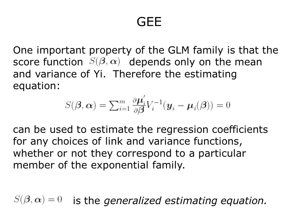 Lecture 9 Marginal Logistic Regression Model And Gee Chapter 8 Ppt Video Online Download