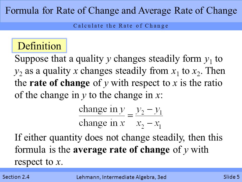 Rate of Change Definition, Formula, and Importance