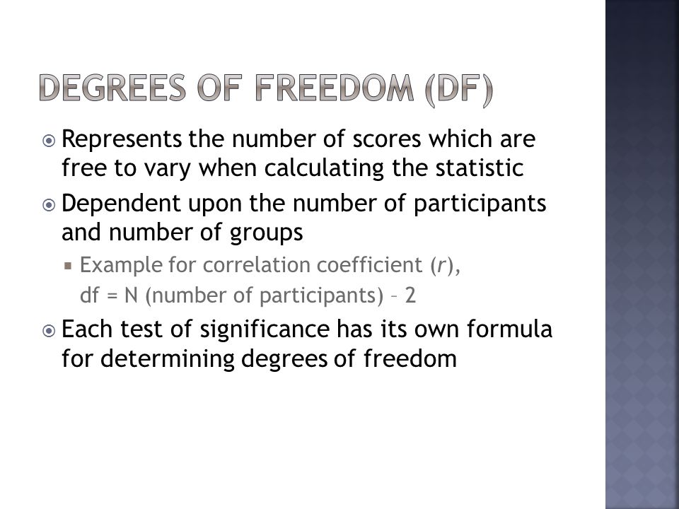 Degrees of Freedom (df)