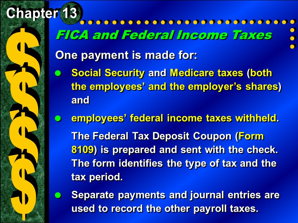 $ $ $ $ FICA and Federal Income Taxes Chapter 13