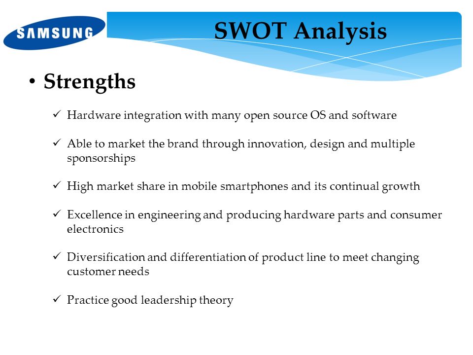 SWOT Analysis Strengths