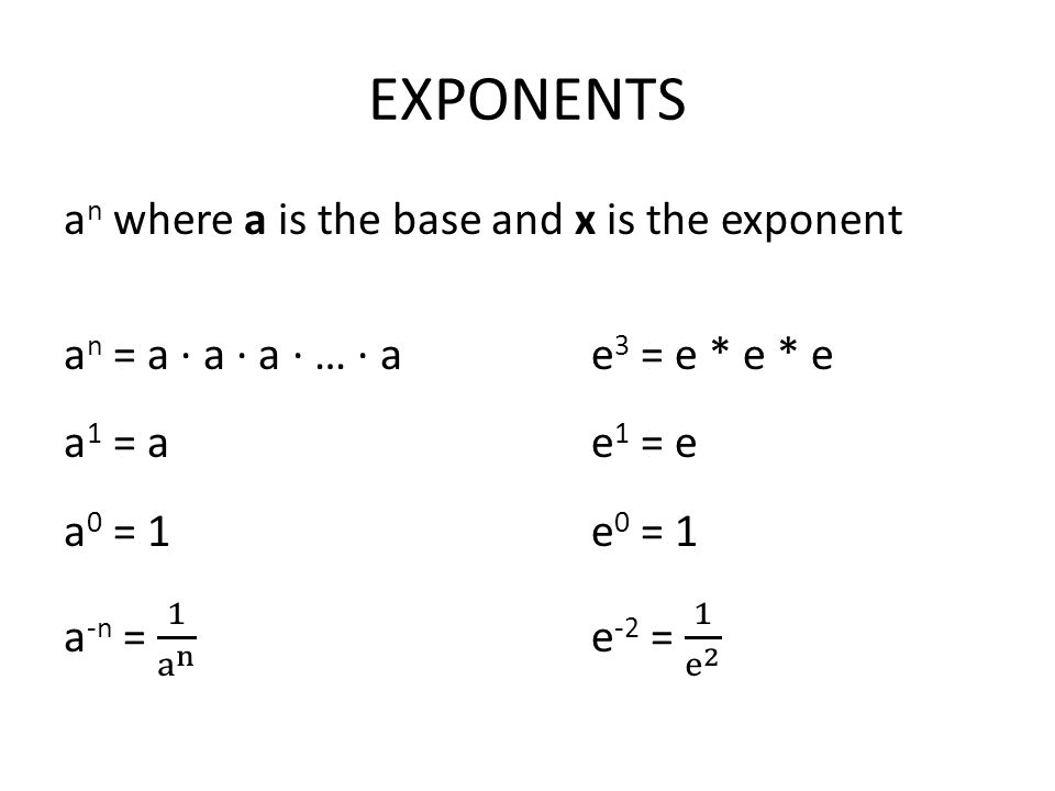Exponents And Logarithms Ppt Download