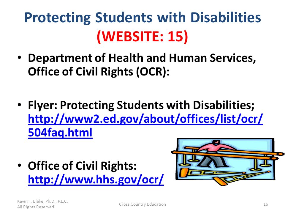 Protecting Students with Disabilities (WEBSITE: 15)