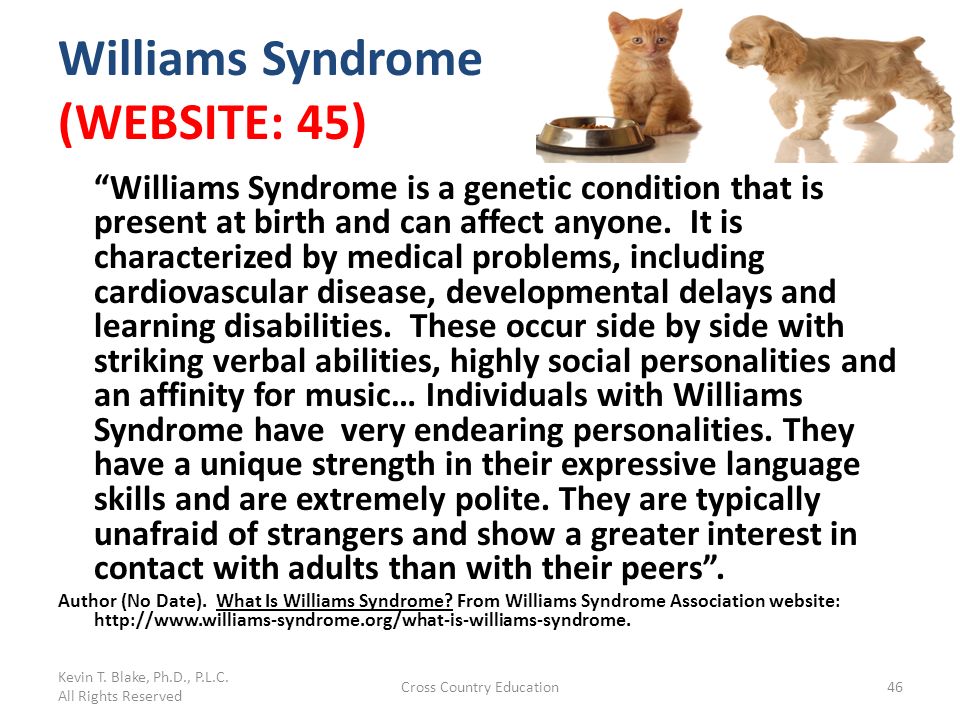 Williams Syndrome (WEBSITE: 45)