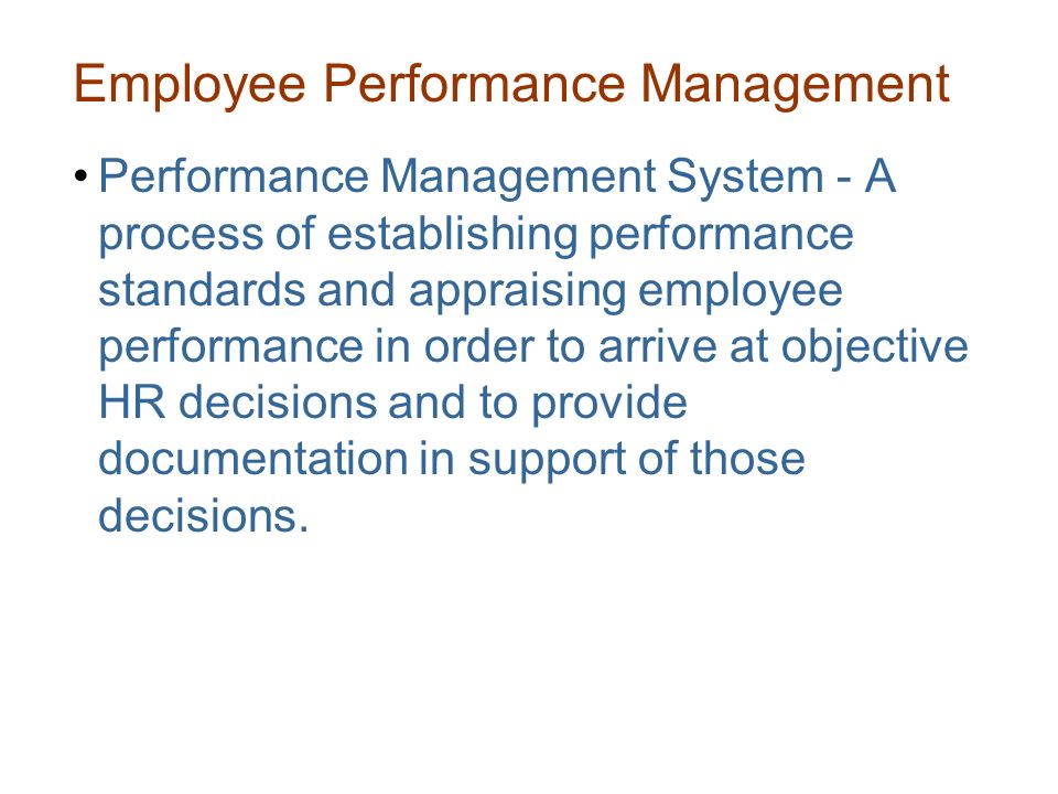 Employee Performance Management