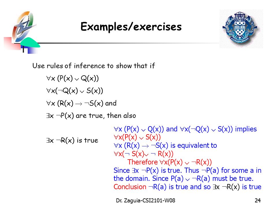 Csi 2101 Rules Of Inference 1 5 Ppt Download