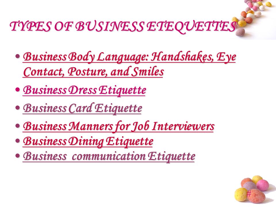 5 Types of Business Etiquette
