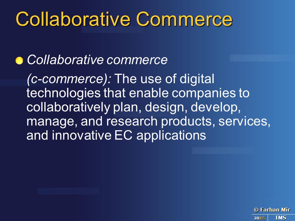 Collaborative Commerce