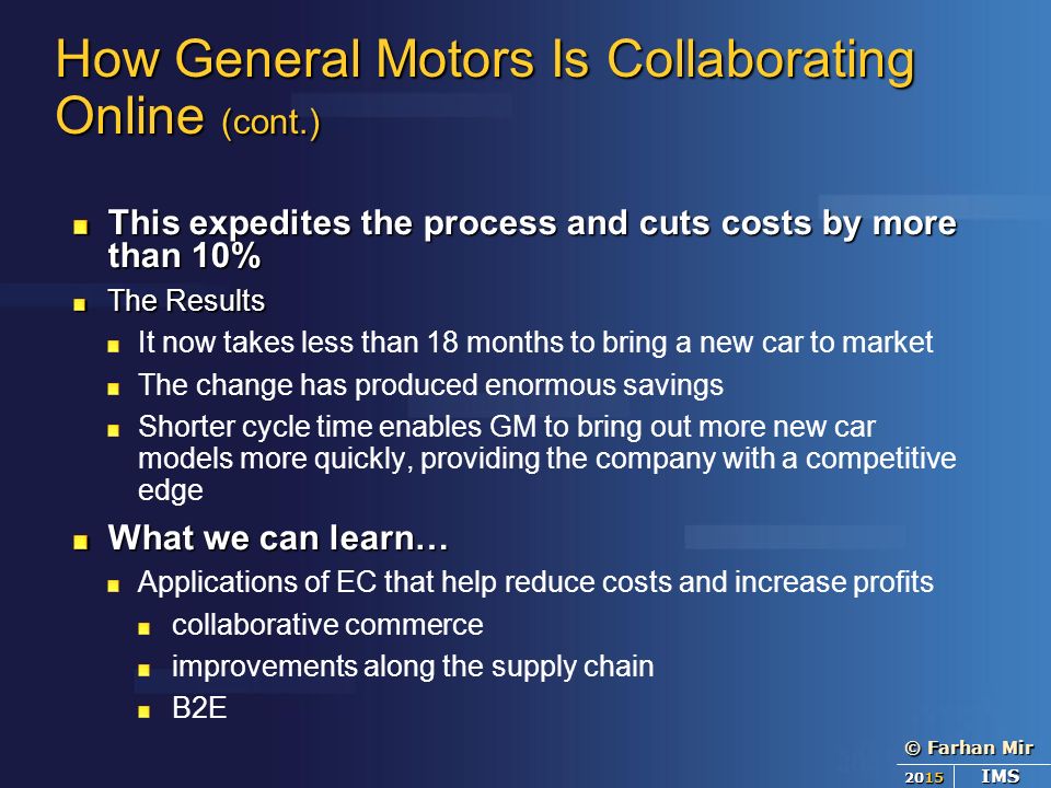 How General Motors Is Collaborating Online (cont.)