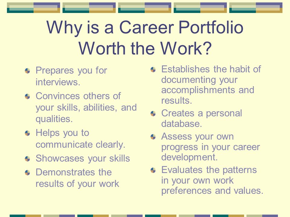 Why is a Career Portfolio Worth the Work