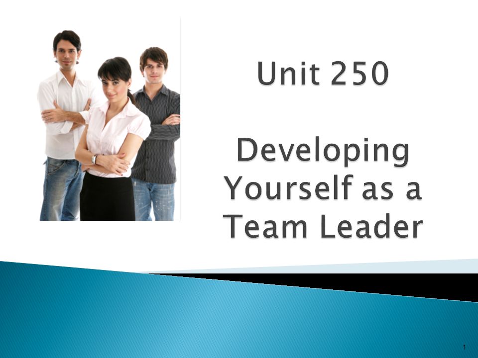 Unit 250 Developing Yourself as a Team Leader