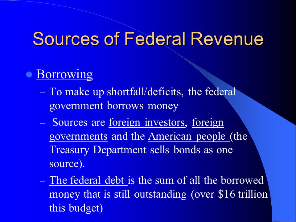 Sources of Federal Revenue
