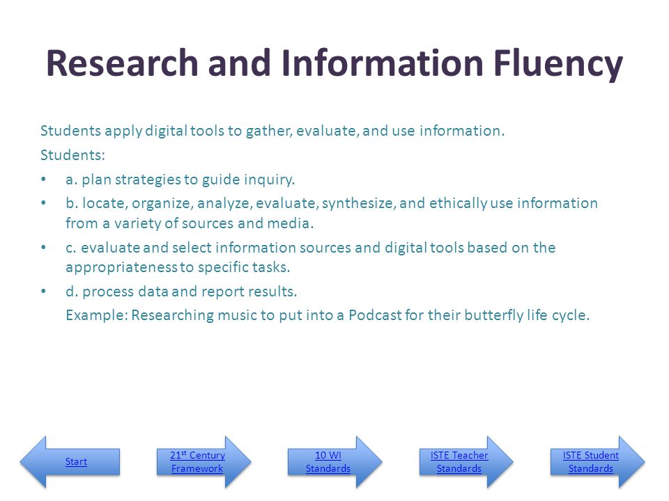 Research and Information Fluency
