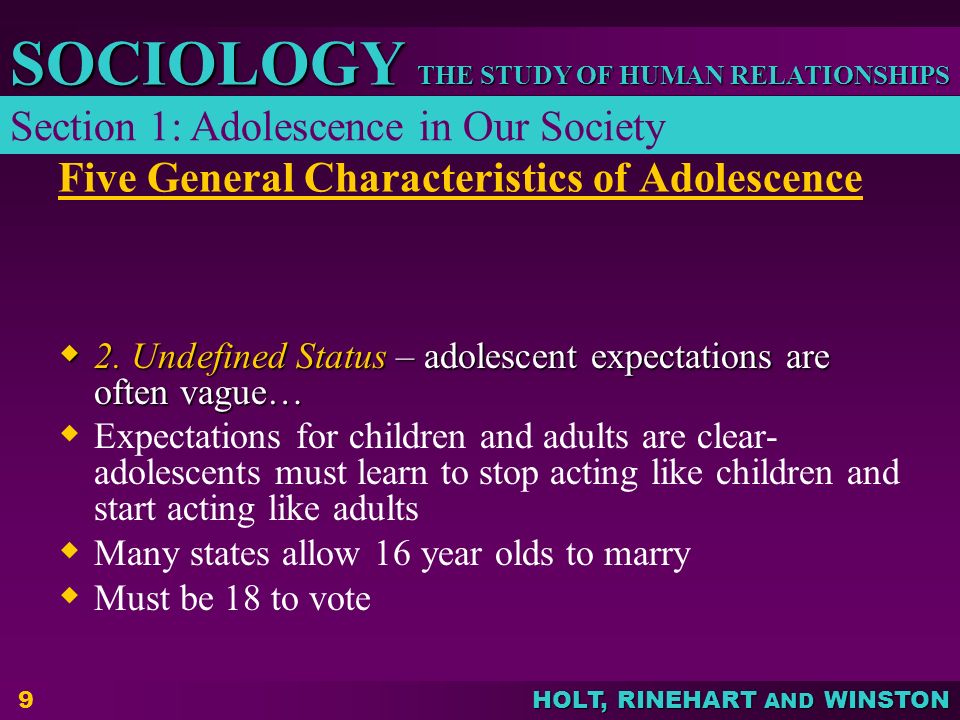 Five General Characteristics of Adolescence