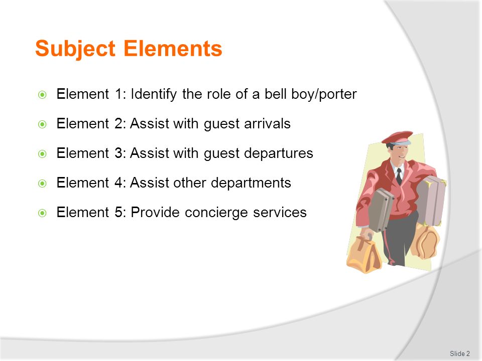 Provide Bell Boy Porter Services Ppt Download