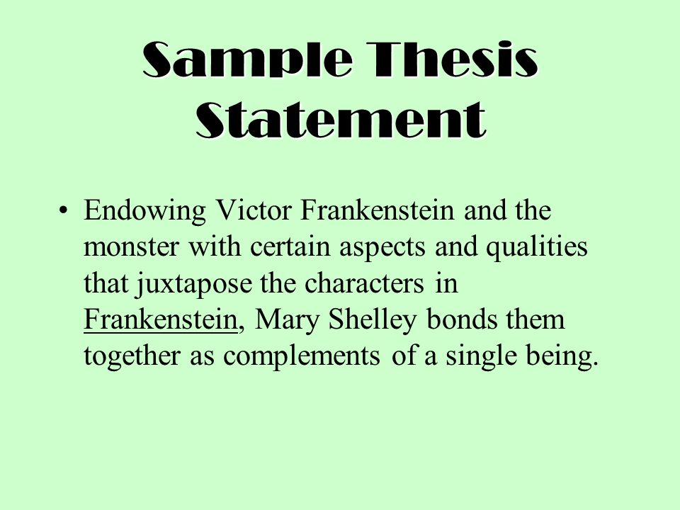 frankenstein thesis