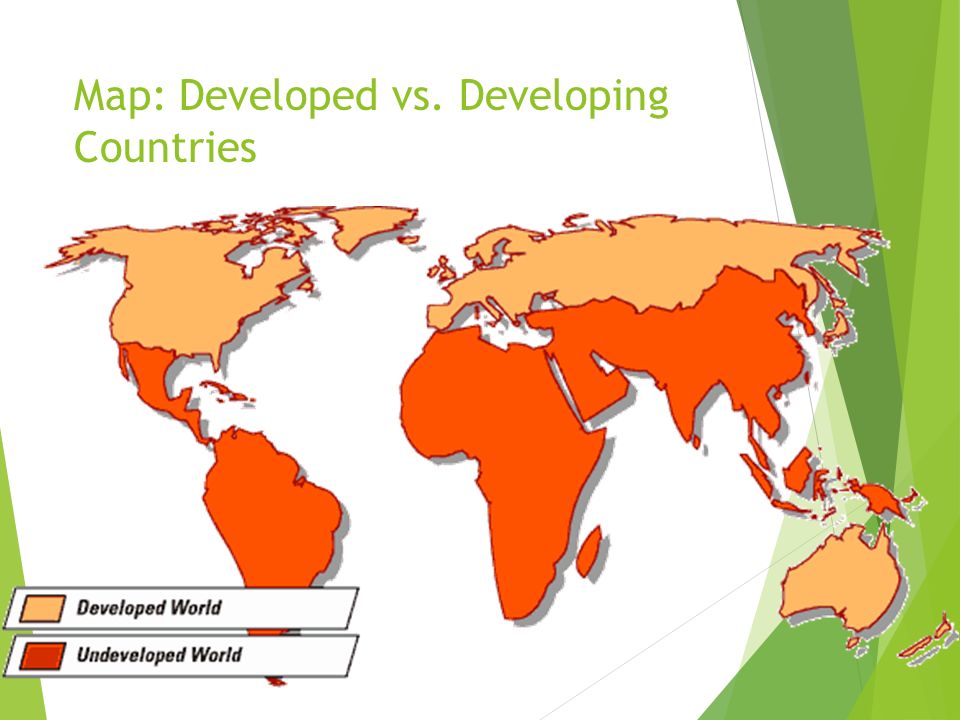 Map: Developed vs. Developing Countries