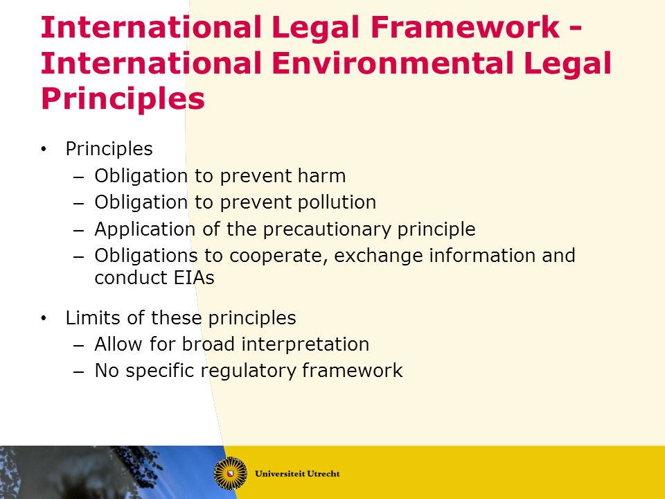 International Legal Framework - International Environmental Legal Principles