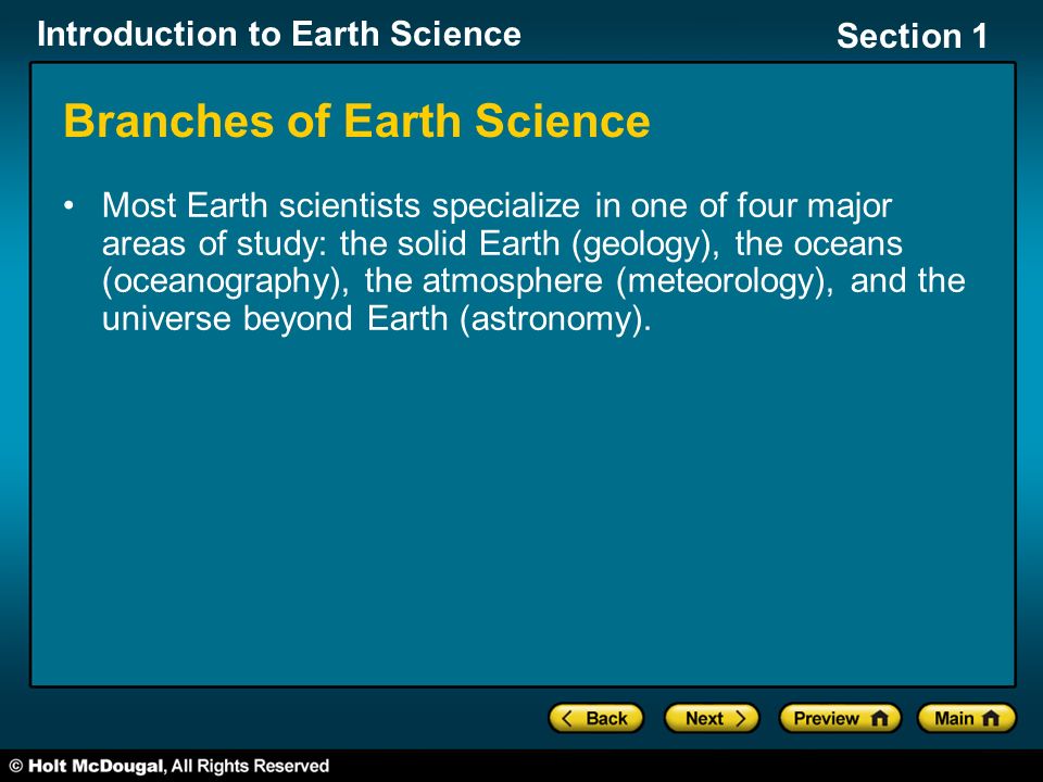 Branches of Earth Science