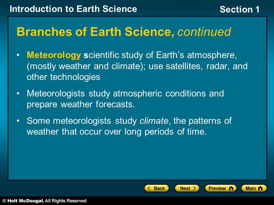 Branches of Earth Science, continued