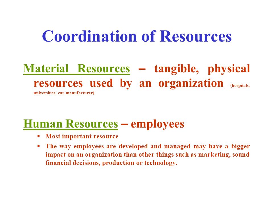 coordination in management