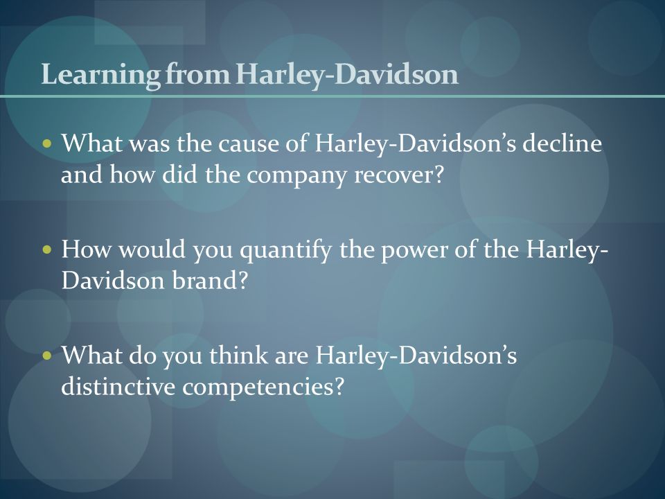 harley davidson core competencies