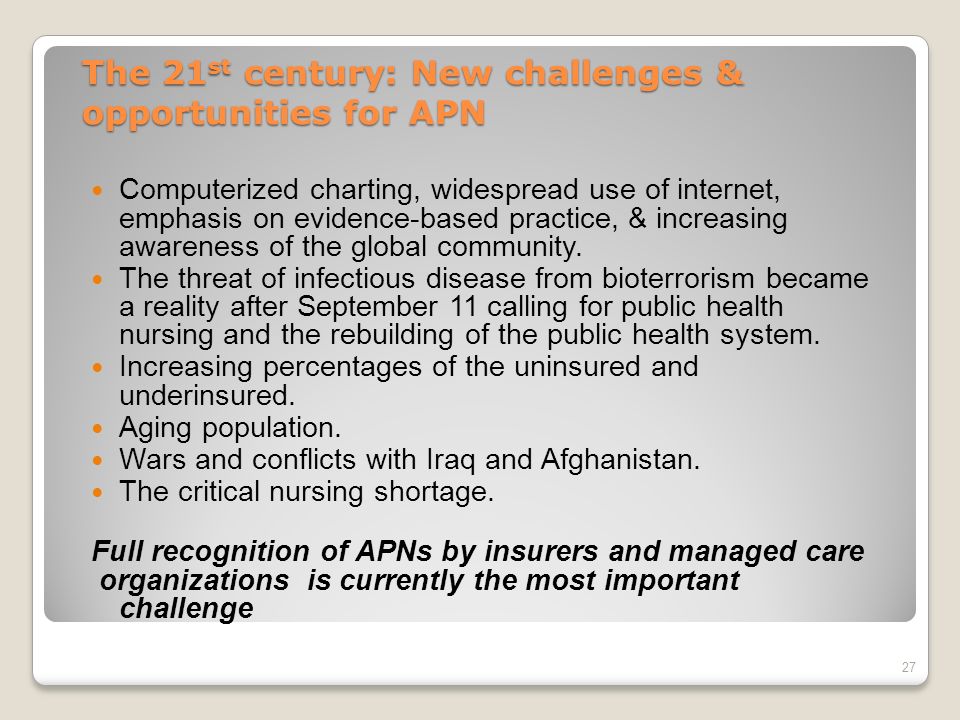 nursing challenges in the 21st century