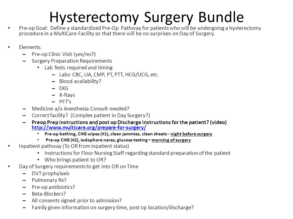 Hysterectomy Surgery Bundle