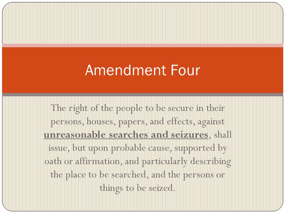 Amendment Four