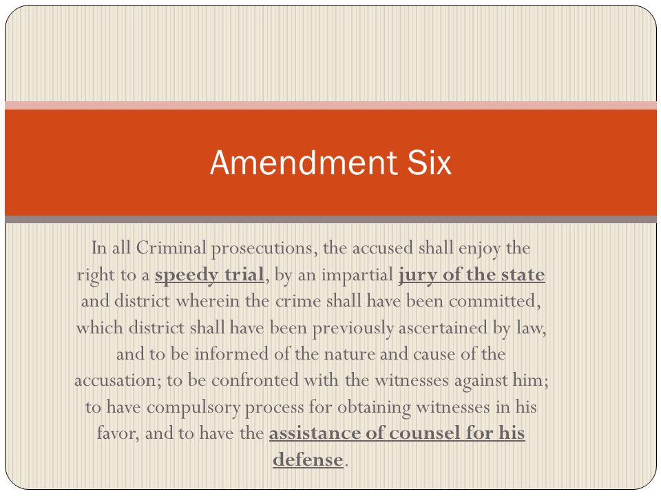 Amendment Six