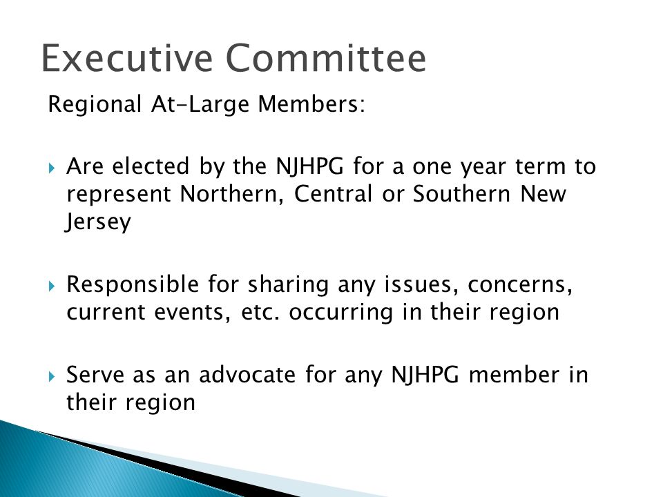 Executive Committee Regional At-Large Members: