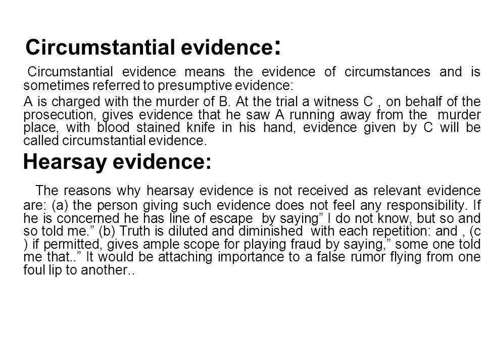 circumstantial evidence indian evidence act