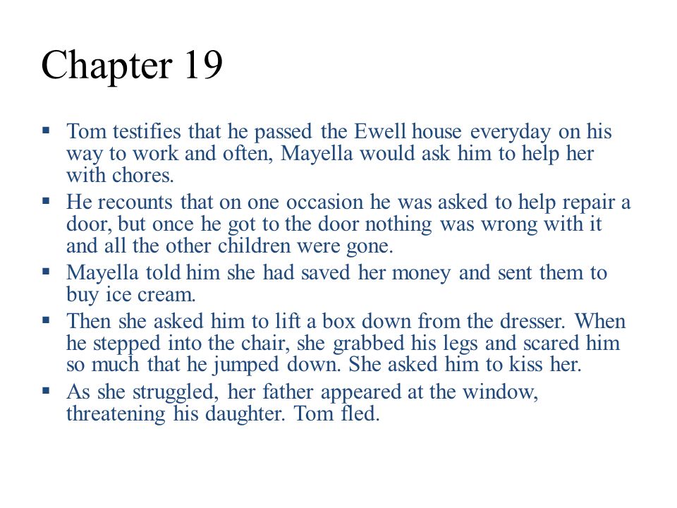 chapter 19 summary of to kill a mockingbird