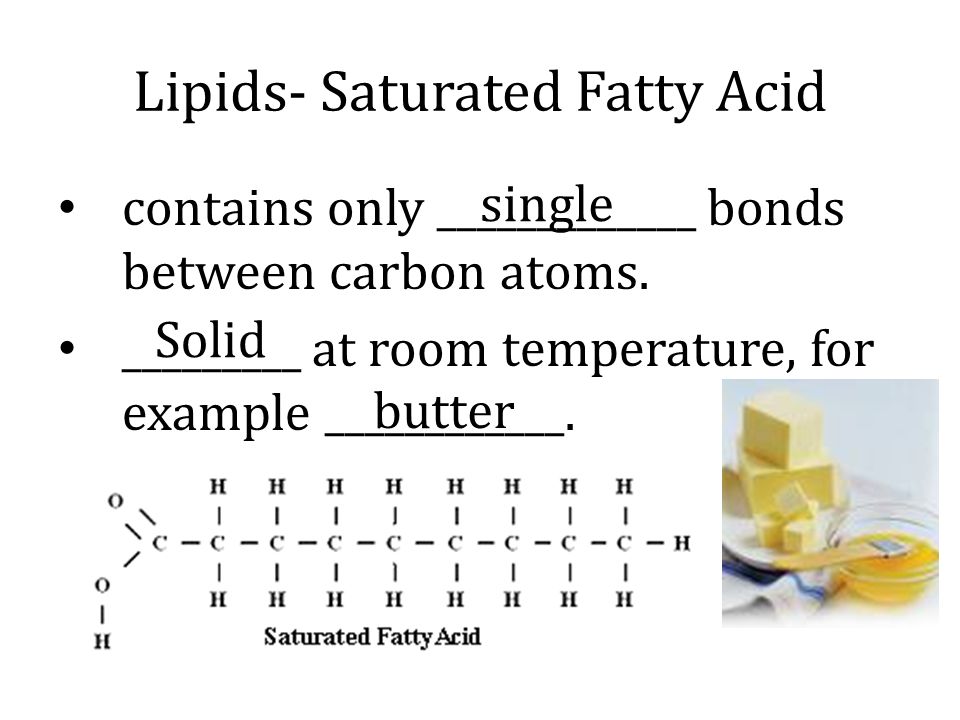 Lipids- Saturated Fatty Acid