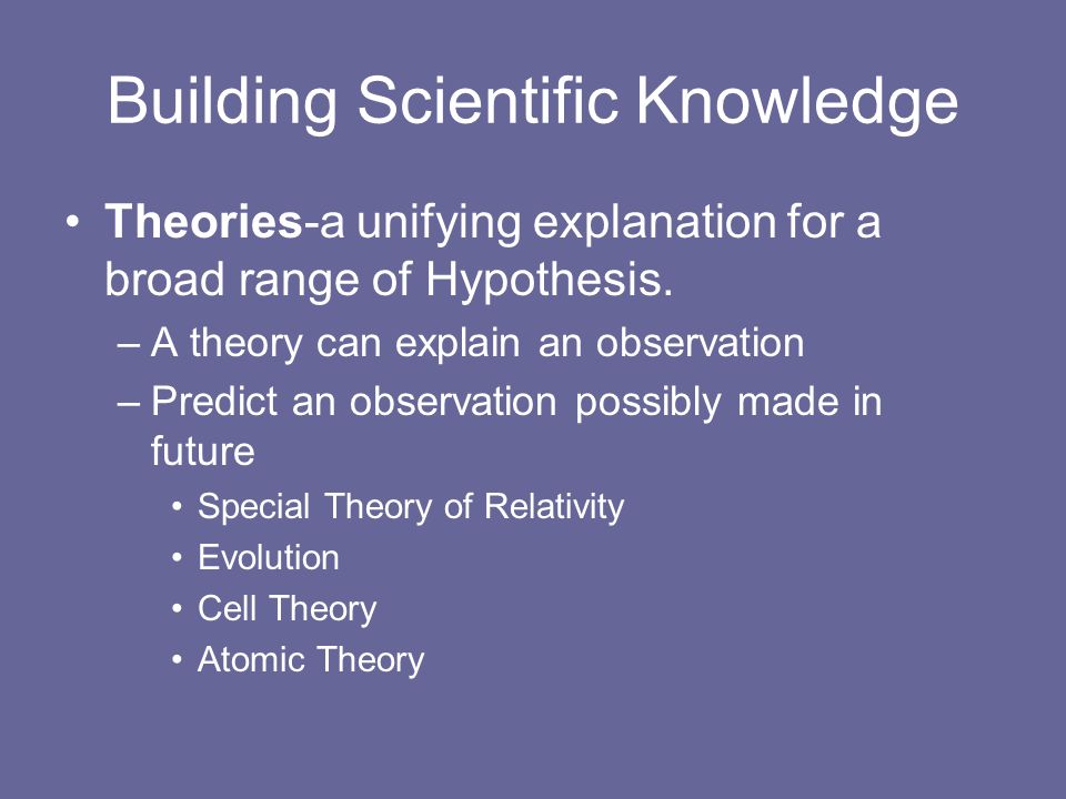 Building Scientific Knowledge