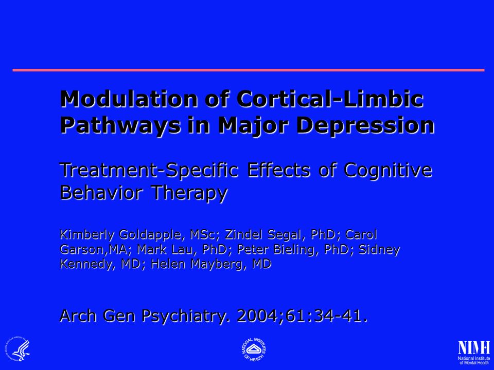 Modulation of Cortical-Limbic Pathways in Major Depression