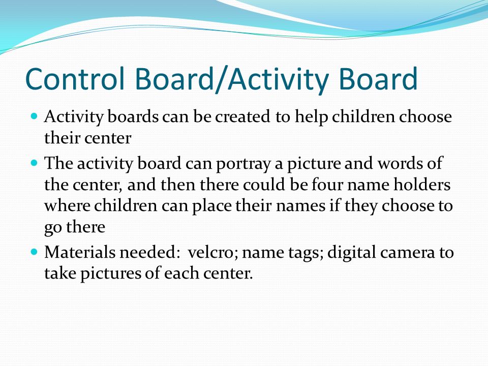 Control Board/Activity Board