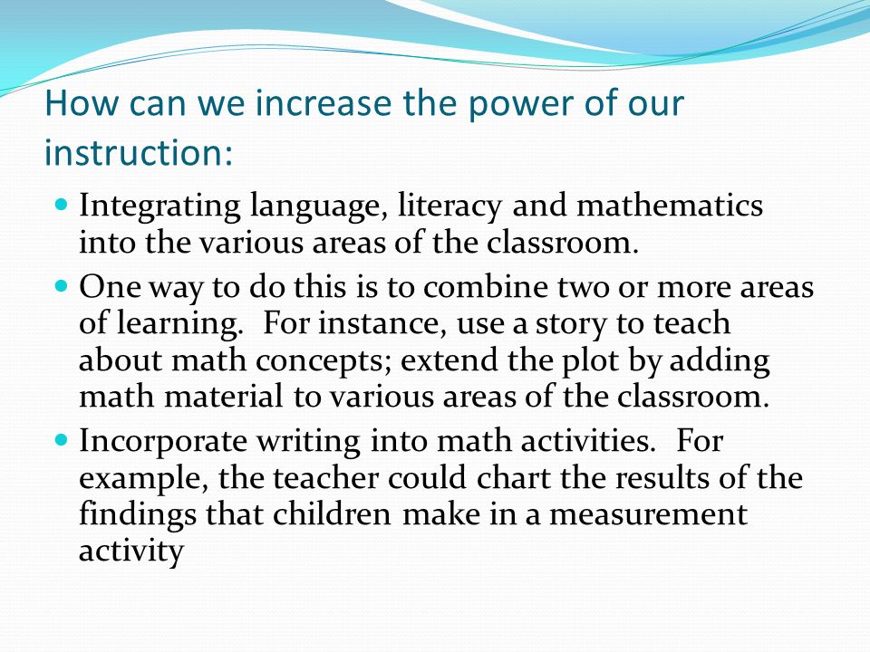How can we increase the power of our instruction: