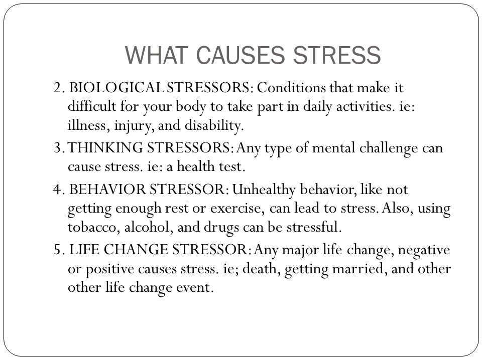 What Causes Stress?