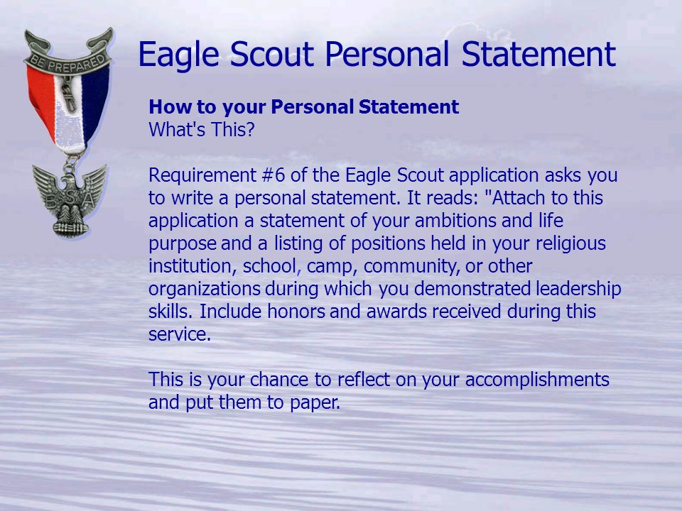 eagle scout life statement example